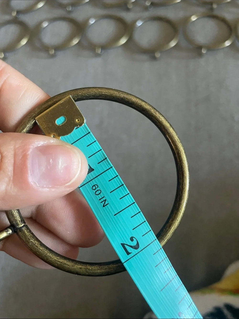 50 Antique Brass Curtain Rings Set Metal Drapery Hardware Bronze Eyelet Rings